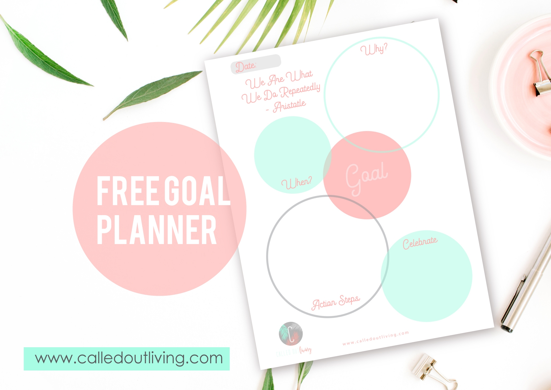 free goal planner, free printable planner, free goal planners, 2018 goal planner, success habits, daily habits, routines