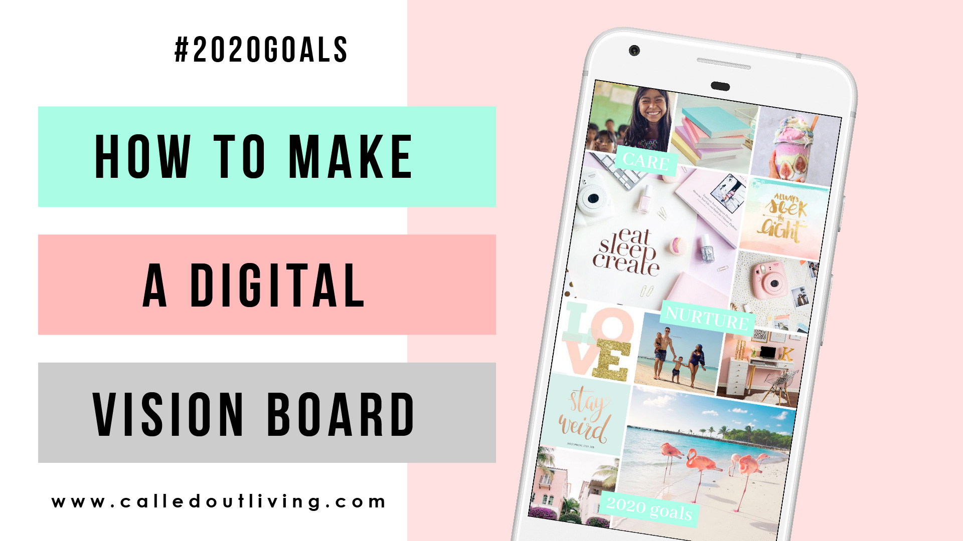 How to make a digital vision board for your phone with canva - It starts  with the dream