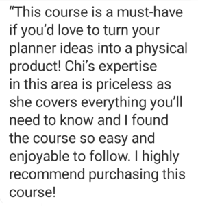 Jenny Marshall Testimonial Planners on demand course print your own planner start a stationery brand create notebooks