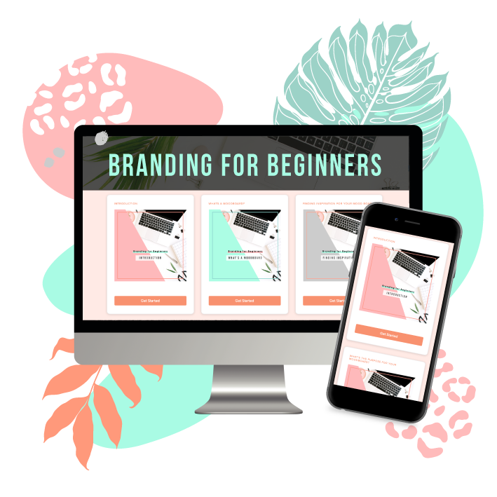 Branding-for-beginners create a cohesive brand and visual aesthetic for your planners, printables, workbooks, social media and website female entrepreneurs personal growth