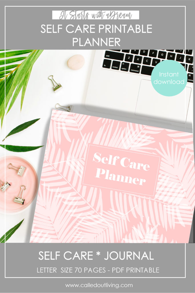 Self Care Planner Printable Workbook - It starts with the dream