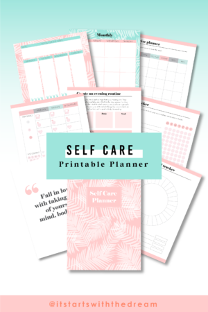self care planner mindfulness wellness wellbeing printable planner sleep tracker exercise planner
