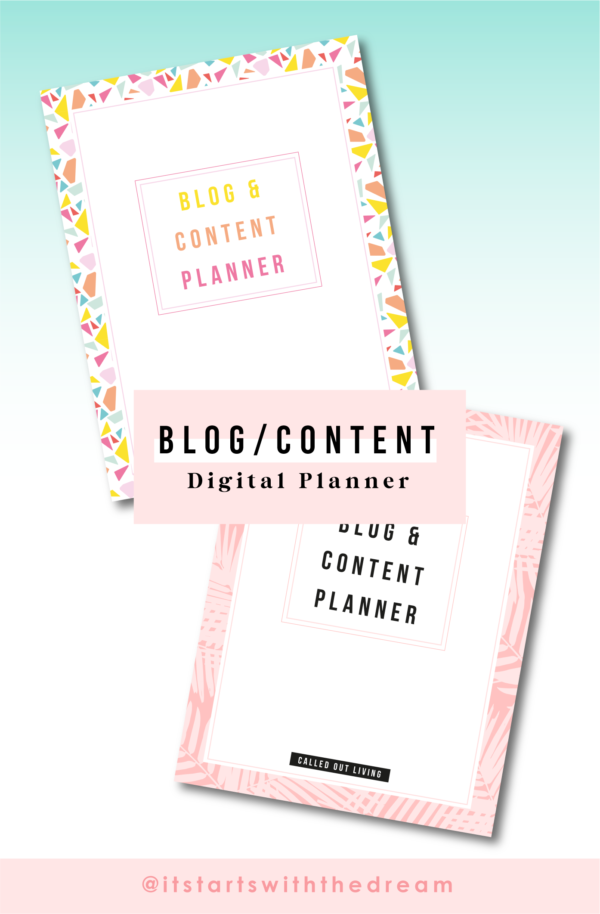 blog content social planner printable planner blog set