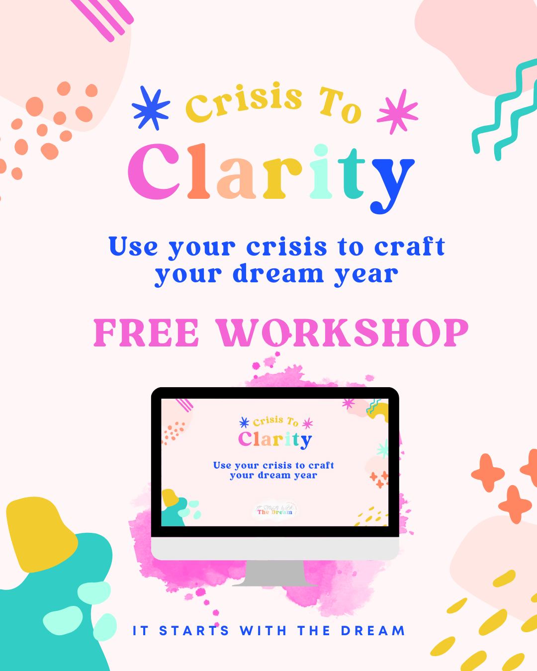 Ever felt like you can’t show up because you haven’t fully arrived in the very thing you teach or coach on?

That whisper of “Who am I to help anyone when I’m still figuring this out?” can feel loud.

I’ve walked through that this year. Anxiety rose up in a way I didn’t expect, and it had me feeling like a fraud.  You may also be having some wobbles around the things you teach or share on it. It's normal. 

The journey of growth and healing isn't linear.

But these moments don’t disqualify you. They deepen you. They rebuild character, sharpen compassion and reconnect you to what really matters.

If you’re feeling wobbly, overwhelmed or unsure of your next step, I made something to get you from crisis to clarity.

My free masterclass, Crisis to Clarity, is available to watch until the end of the year.
Grab a warm drink, a notebook,  let’s get you feeling clear and expectant for the year ahead ✨

🔗 bit.ly/crisis2clarity 🔗

.

.

.
#CrisisToClarity
#RenewYourMindset 
#GetUnstuck
#2026vision
#2026goals