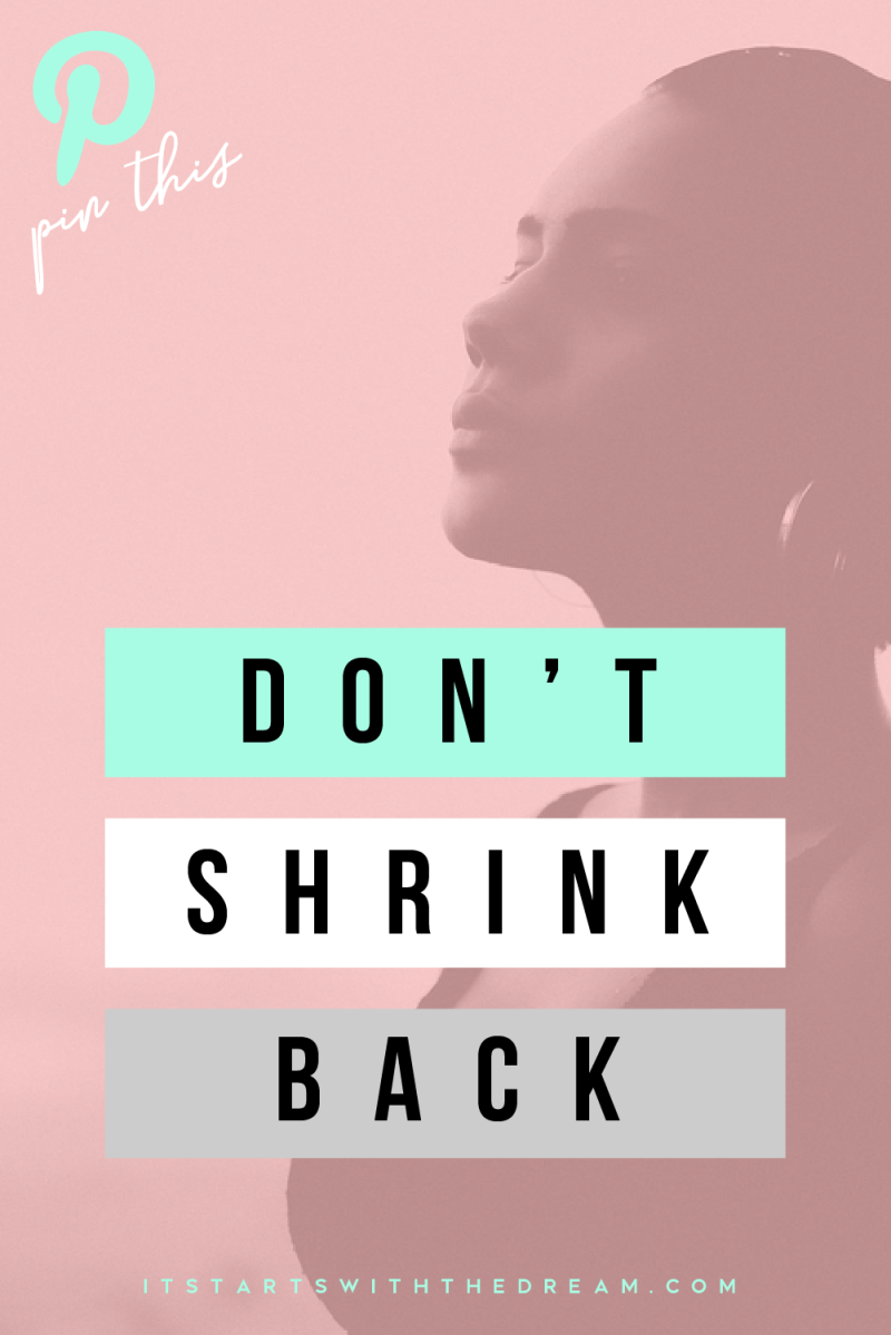 what to do when fear wants to stop you. don't shrink back