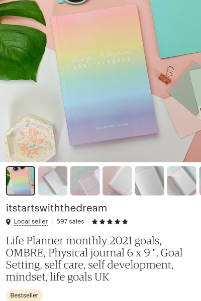 best seller badge Etsy sell your planners on Etsy create a physical planner start a planner business it starts with the dream