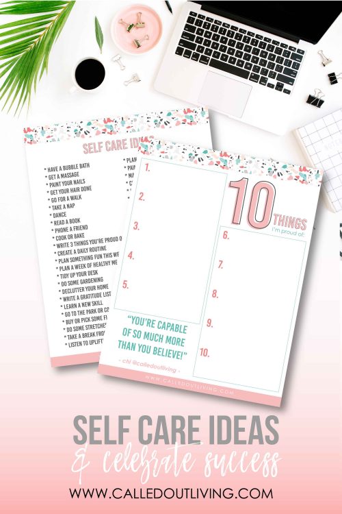 Self care celebrate success self love printable worksheet mindset positive printables-09